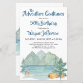 Rustikales Bergabenteuer 50. Geburtstag Budget (Vorne/Hinten)