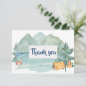 Rustikales Bergabenteuer 50. Geburtstag Vielen Dan Dankeskarte (Stehend Vorderseite)