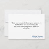 Rustikales Bergabenteuer 50. Geburtstag Vielen Dan Dankeskarte (Rückseite)