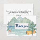 Rustikales Bergabenteuer 50. Geburtstag Vielen Dan Dankeskarte (Vorne/Hinten)