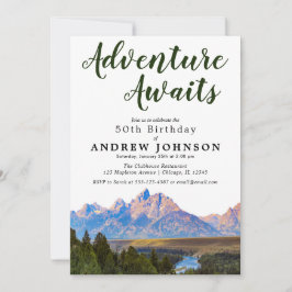 Rustikales Bergabenteuer erwartet die Geburtstagsp Einladung