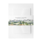 Rustikales Bergerlebnis beginnt Hochzeit im Herbst Einladungsbanderole (Vorderseite Beispiel)