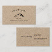 Rustikales Berglogo - Kraftkarte Visitenkarte (Vorne/Hinten)