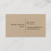 Rustikales Berglogo - Kraftkarte Visitenkarte (Rückseite)