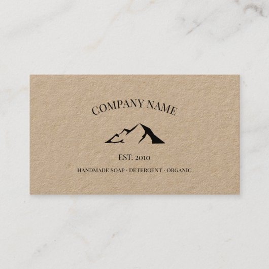 Rustikales Berglogo - Kraftkarte Visitenkarte (Vorderseite)