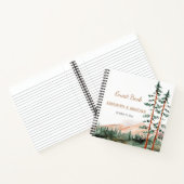 Rustikales Bergpanorama Pine Trees Gästebuch Notizblock (Innenseite)