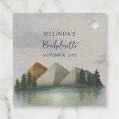 Rustikales Bergsee & Bachelorette Wochenende Geschenkanhänger (Rückseite)