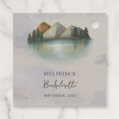 Rustikales Bergsee & Bachelorette Wochenende Geschenkanhänger (Rückseite)
