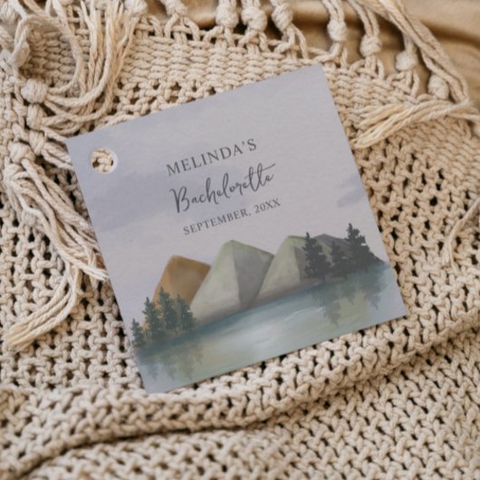Rustikales Bergsee & Bachelorette Wochenende Geschenkanhänger
