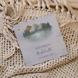 Rustikales Bergsee & Bachelorette Wochenende Geschenkanhänger