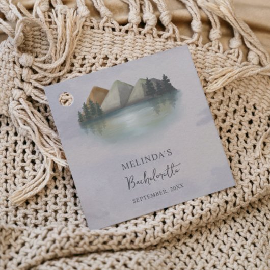Rustikales Bergsee & Bachelorette Wochenende Geschenkanhänger