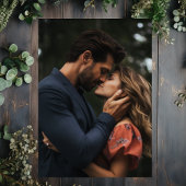 Rustikales Bergsee-Foto Hochzeit Save The Date