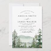 Rustikales Bergwald Hochzeit im Freien I Einladung (Vorderseite)