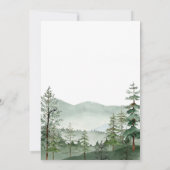 Rustikales Bergwald Hochzeit im Freien I Einladung (Rückseite)