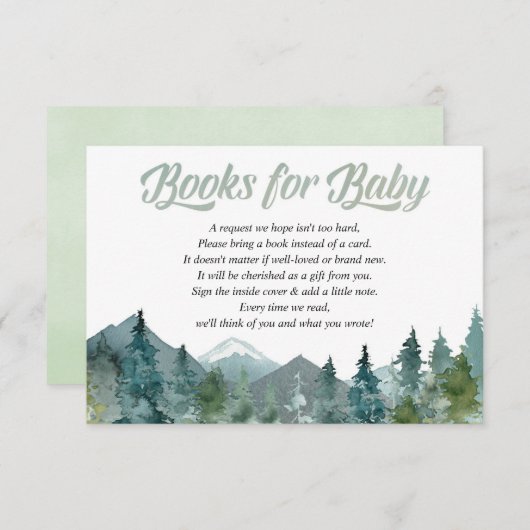 Rustikales Bergwaldbuch statt Karte (Vorne/Hinten)