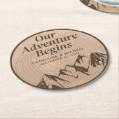 Rustikales Bergwalderlebnis Runder Pappuntersetzer (Angewinkelt)