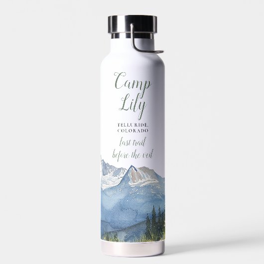 Rustikales Bergwandergebiet Bachelorette Trinkflasche (Links)