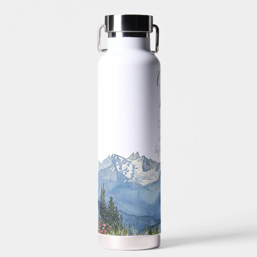 Rustikales Bergwandergebiet Bachelorette Trinkflasche (Vorne)