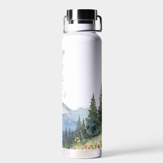 Rustikales Bergwandergebiet Bachelorette Trinkflasche (Rückseite)