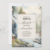 Rustikales Bergwasser Wasserfall Boho Brautparty Einladung (Vorderseite)