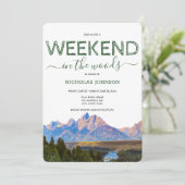 Rustikales Bergwochenende im Waldbachelor Einladung (Stehend Vorderseite)