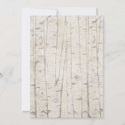 Rustikales Berry Winter Greenery Birch Weihnachtsf Einladung (Rückseite)