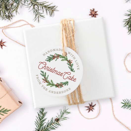 Rustikales Berry Wreath Holiday Baking Geschenk Geschenkanhänger