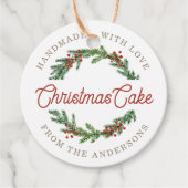 Rustikales Berry Wreath Holiday Baking Geschenk Geschenkanhänger (Vorderseite)