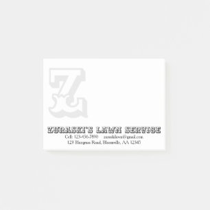 Rustikales Berufliches Monogramm-Geschäft Post-it Klebezettel