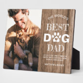 Rustikales "Best Dog Vater" Foto & Zitat Fotoplatte (Seite)