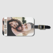 Rustikales bestes Vater-überhaupt Gepäckanhänger (Vorderseite (Horizontal))