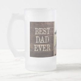 Rustikales bestes Vater-überhaupt Mattglas Bierglas