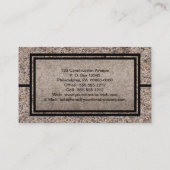 Rustikales Betonbaugeschäft Visitenkarte (Rückseite)