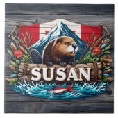 Rustikales Biber vom Schneeberg Fliese (Vorderseite)