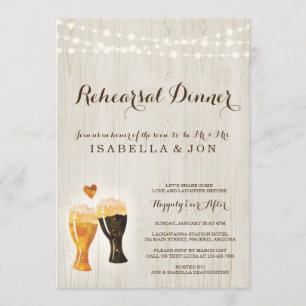 Rustikales Bier der Einladung