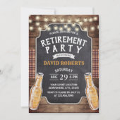 Rustikales Bier-Party #2: Ruhestand Einladung (Vorderseite)