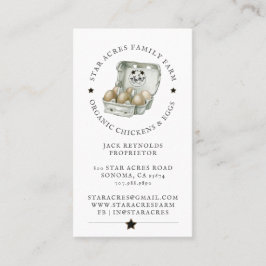 Rustikales Bio Huhn Frische Bio Eier Visitenkarte