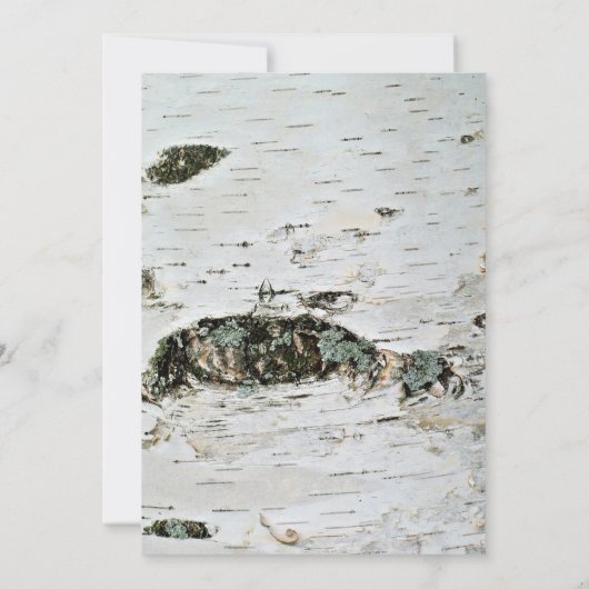 Rustikales Birch Bark Wedding Foto Danke Karten (Rückseite)