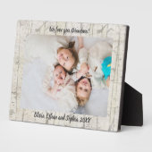 Rustikales Birch Personalisiert Name Foto Plaque Fotoplatte (Seite)
