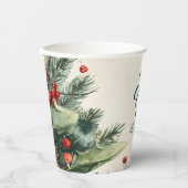 Rustikales Birch Pinecone Weihnachtsgebäck Party Pappbecher (Vorderseite)