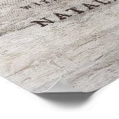 Rustikales Birch Sweet Ending Leckerei Bar Wedding Poster (Ecke)