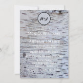 Rustikales Birch Tree Country Elegante Barkehe Einladung (Vorderseite)