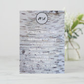 Rustikales Birch Tree Country Elegante Barkehe Einladung (Stehend Vorderseite)