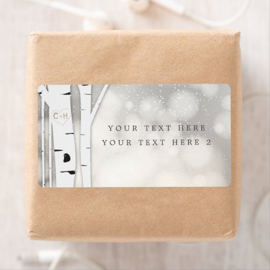 Rustikales Birch Tree Winter Snow Party-Paket (Insitu)