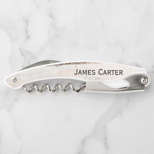 Rustikales Birch Wein Flaschenöffner Kellnermesser (Rückseite)