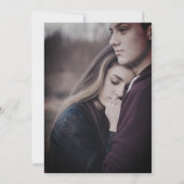 Rustikales Birch Winter Foto Typografie Party Einladung (Rückseite)