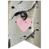 Rustikales Birch Wood Brautparty Dekorationsbanner Wimpelkette (Erste Fahne)