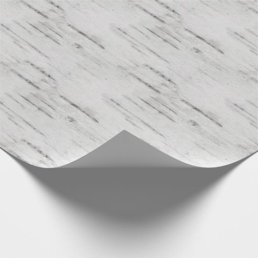 Rustikales Birch Wood Gemustert Geschenkpapier (Ecke)