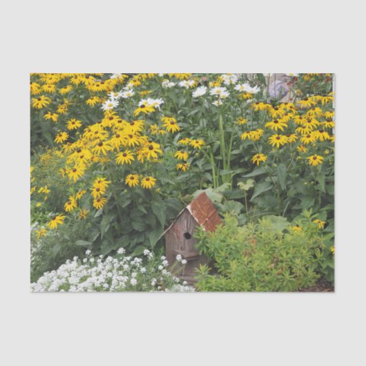 Rustikales Bird House Foto Seidenpapier (Vorderseite)