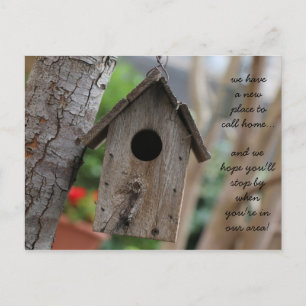 Rustikales Birdhouse, Adresskarten Ankündigungspostkarte